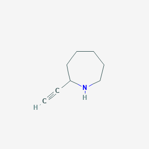 molecular formula C8H13N B3247634 2-乙炔基氮杂环戊烷 CAS No. 1823074-08-3