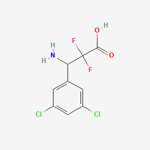 molecular formula C9H7Cl2F2NO2 B3247668 3-Amino-3-(3,5-dichlorophenyl)-2,2-difluoropropanoic acid CAS No. 1823302-30-2