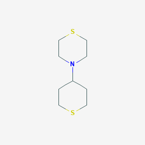 molecular formula C9H17NS2 B3247672 Thiomorpholine, 4-(tetrahydro-2H-thiopyran-4-yl)- CAS No. 1823315-55-4