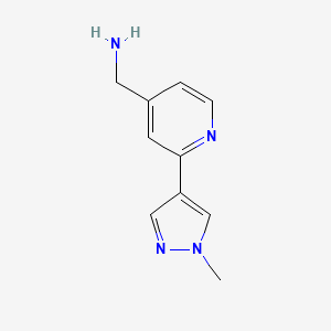 molecular formula C10H12N4 B3247714 (2-(1-methyl-1H-pyrazol-4-yl)pyridin-4-yl)methanamine CAS No. 1823582-64-4