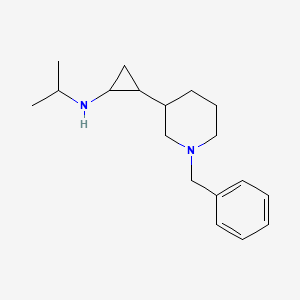 molecular formula C18H28N2 B3247750 Cyclopropanamine, N-(1-methylethyl)-2-[1-(phenylmethyl)-3-piperidinyl]- CAS No. 1823862-56-1