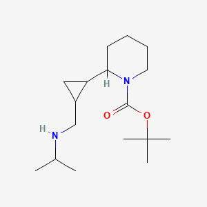 molecular formula C17H32N2O2 B3247752 1-Piperidinecarboxylic acid, 2-[2-[[(1-methylethyl)amino]methyl]cyclopropyl]-, 1,1-dimethylethyl ester CAS No. 1823862-76-5