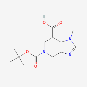 molecular formula C13H19N3O4 B3247822 5-(tert-Butoxycarbonyl)-1-methyl-4,5,6,7-tetrahydro-1H-imidazo[4,5-c]pyridine-7-carboxylic acid CAS No. 1823981-06-1