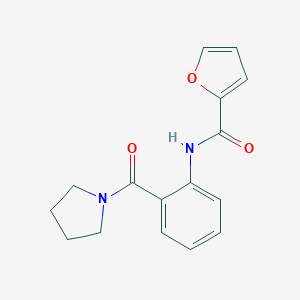 molecular formula C16H16N2O3 B324786 N-[2-(1-pyrrolidinylcarbonyl)phenyl]-2-furamide 