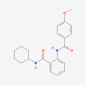 molecular formula C21H24N2O3 B324787 N-cyclohexyl-2-[(4-methoxybenzoyl)amino]benzamide 