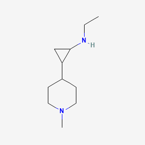 molecular formula C11H22N2 B3247870 Cyclopropanamine, N-ethyl-2-(1-methyl-4-piperidinyl)- CAS No. 1824025-91-3