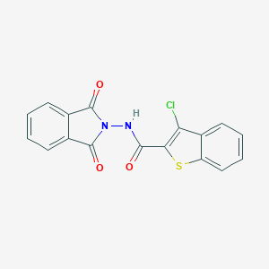 molecular formula C17H9ClN2O3S B324788 3-chloro-N-(1,3-dioxo-1,3-dihydro-2H-isoindol-2-yl)-1-benzothiophene-2-carboxamide 