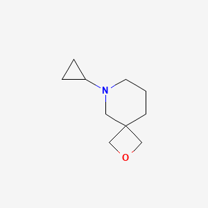 molecular formula C10H17NO B3247880 2-Oxa-6-azaspiro[3.5]nonane, 6-cyclopropyl- CAS No. 1824026-77-8