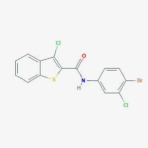 molecular formula C15H8BrCl2NOS B324790 N-(4-bromo-3-chlorophenyl)-3-chloro-1-benzothiophene-2-carboxamide 