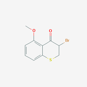 molecular formula C10H9BrO2S B3247908 4H-1-Benzothiopyran-4-one, 3-bromo-2,3-dihydro-5-methoxy- CAS No. 1824057-70-6