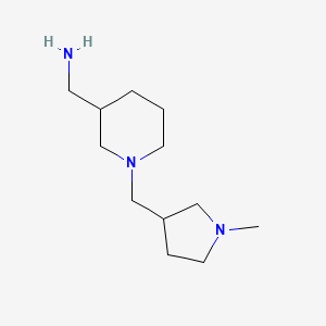 molecular formula C12H25N3 B3247912 3-Piperidinemethanamine, 1-[(1-methyl-3-pyrrolidinyl)methyl]- CAS No. 1824269-99-9