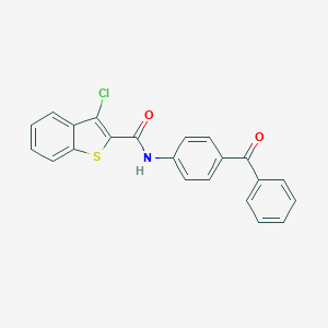 molecular formula C22H14ClNO2S B324792 N-(4-benzoylphenyl)-3-chloro-1-benzothiophene-2-carboxamide 