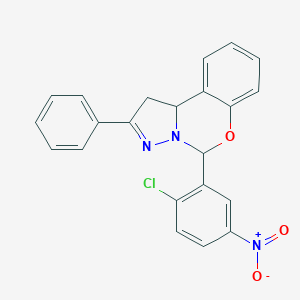 molecular formula C22H16ClN3O3 B324793 5-(2-Chloro-5-nitrophenyl)-2-phenyl-1,10b-dihydropyrazolo[1,5-c][1,3]benzoxazine 