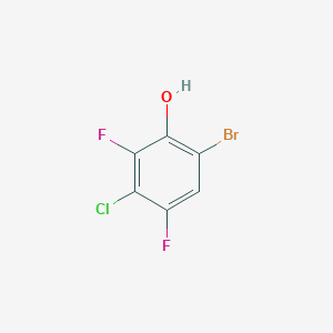 molecular formula C6H2BrClF2O B3248013 6-Bromo-3-chloro-2,4-difluorophenol CAS No. 1826110-17-1