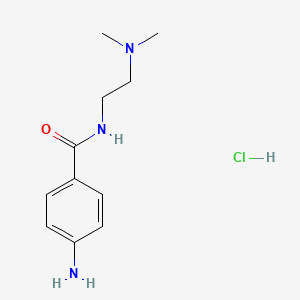 molecular formula C11H18ClN3O B3248047 4-amino-N-[2-(dimethylamino)ethyl]benzamide hydrochloride CAS No. 1828563-21-8