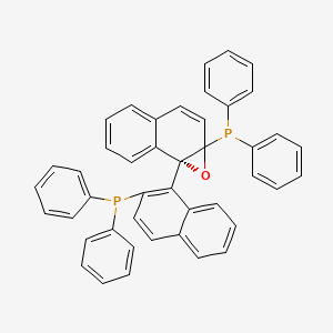 molecular formula C44H32OP2 B3248081 [(7bS)-7b-[2-(Diphenylphosphanyl)naphthalen-1-yl]naphtho[1,2-b]oxiren-1a(7bH)-yl](diphenyl)phosphane CAS No. 183244-55-5