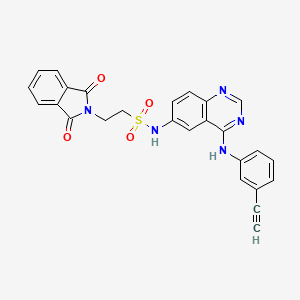 molecular formula C26H19N5O4S B3248087 2-(1,3-Dioxoisoindolin-2-yl)-N-(4-((3-ethynylphenyl)amino)quinazolin-6-yl)ethanesulfonamide CAS No. 183321-69-9