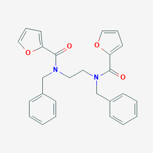 molecular formula C26H24N2O4 B324809 N,N'-1,2-ethanediylbis(N-benzyl-2-furamide) 