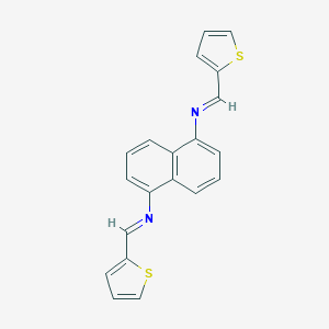 molecular formula C20H14N2S2 B324810 N,N'-bis(2-thienylmethylene)-1,5-naphthalenediamine 