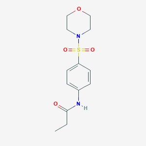 molecular formula C13H18N2O4S B324813 N-[4-(4-morpholinylsulfonyl)phenyl]propanamide 