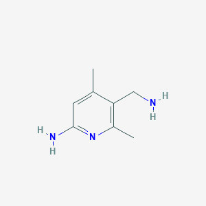 molecular formula C8H13N3 B3248135 5-(Aminomethyl)-4,6-dimethylpyridin-2-amine CAS No. 183853-50-1