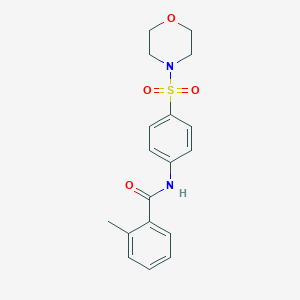 molecular formula C18H20N2O4S B324814 2-methyl-N-[4-(4-morpholinylsulfonyl)phenyl]benzamide 