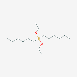 molecular formula C16H36O2Si B3248141 Diethoxydihexylsilane CAS No. 18407-13-1