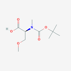 molecular formula C10H19NO5 B3248151 N-(tert-butoxycarbonyl)-N,O-dimethyl-L-serine CAS No. 184104-28-7