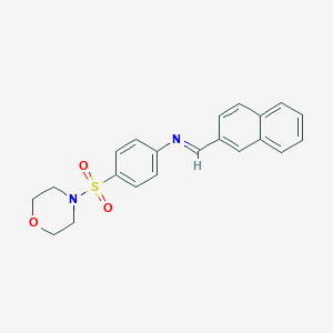 molecular formula C21H20N2O3S B324816 4-(4-morpholinylsulfonyl)-N-(2-naphthylmethylene)aniline 