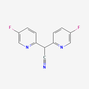 molecular formula C12H7F2N3 B3248166 2,2-Bis(5-fluoropyridin-2-yl)acetonitrile CAS No. 1841081-69-3