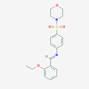 molecular formula C19H22N2O4S B324819 N-(2-ethoxybenzylidene)-4-(4-morpholinylsulfonyl)aniline 