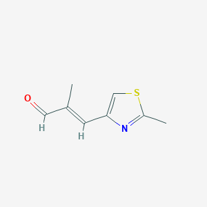 molecular formula C8H9NOS B3248192 (E)-2-Methyl-3-(2-methylthiazol-4-YL)acrylaldehyde CAS No. 184246-38-6