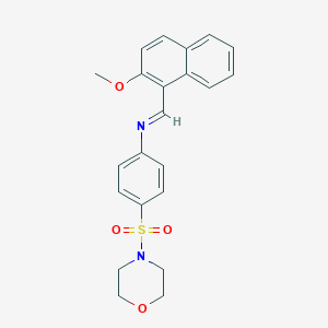molecular formula C22H22N2O4S B324820 N-[(2-methoxy-1-naphthyl)methylene]-4-(4-morpholinylsulfonyl)aniline 
