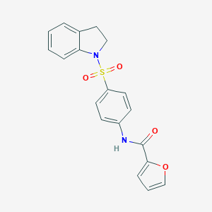 molecular formula C19H16N2O4S B324824 N-[4-(2,3-dihydro-1H-indol-1-ylsulfonyl)phenyl]-2-furamide 
