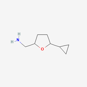 molecular formula C8H15NO B3248258 (5-Cyclopropyloxolan-2-yl)methanamine CAS No. 1849323-79-0