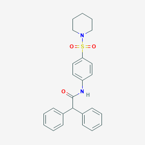 molecular formula C25H26N2O3S B324827 2,2-diphenyl-N-[4-(1-piperidinylsulfonyl)phenyl]acetamide 