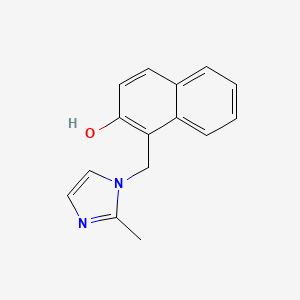 molecular formula C15H14N2O B3248307 1-((2-Methyl-1H-imidazol-1-yl)methyl)naphthalen-2-ol CAS No. 185554-99-8