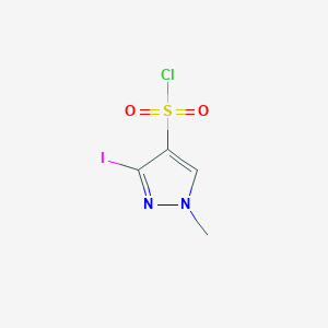 molecular formula C4H4ClIN2O2S B3248320 3-Iodo-1-methyl-1H-pyrazole-4-sulfonyl chloride CAS No. 1855907-25-3