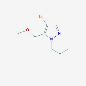 molecular formula C9H15BrN2O B3248326 4-bromo-1-isobutyl-5-(methoxymethyl)-1H-pyrazole CAS No. 1855946-26-7
