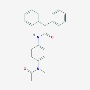 molecular formula C23H22N2O2 B324833 N-{4-[acetyl(methyl)amino]phenyl}-2,2-diphenylacetamide 