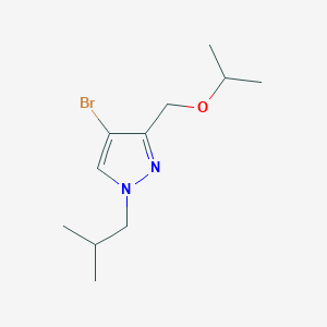 molecular formula C11H19BrN2O B3248337 4-bromo-1-isobutyl-3-(isopropoxymethyl)-1H-pyrazole CAS No. 1856074-01-5