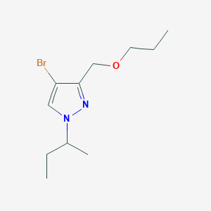 molecular formula C11H19BrN2O B3248355 4-bromo-1-sec-butyl-3-(propoxymethyl)-1H-pyrazole CAS No. 1856084-75-7