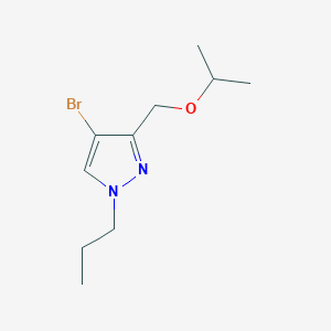 molecular formula C10H17BrN2O B3248356 4-bromo-3-(isopropoxymethyl)-1-propyl-1H-pyrazole CAS No. 1856084-99-5
