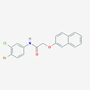 molecular formula C18H13BrClNO2 B324836 N-(4-bromo-3-chlorophenyl)-2-(2-naphthyloxy)acetamide 