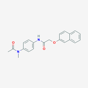 molecular formula C21H20N2O3 B324837 N-{4-[acetyl(methyl)amino]phenyl}-2-(2-naphthyloxy)acetamide 