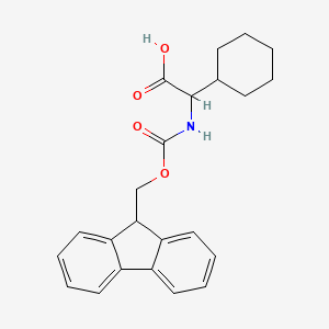 molecular formula C23H25NO4 B3248410 2-环己基-2-(9H-芴-9-基甲氧羰基氨基)乙酸 CAS No. 186320-22-9