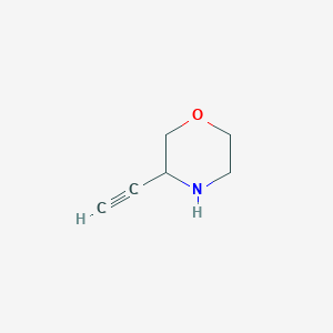 molecular formula C6H9NO B3248419 3-Ethynylmorpholine CAS No. 1864052-22-1