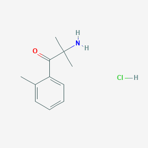 molecular formula C11H16ClNO B3248423 2-Amino-2-methyl-1-(2-methylphenyl)propan-1-one hydrochloride CAS No. 1864052-38-9