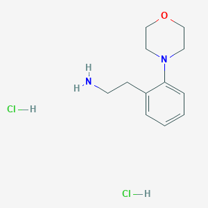 molecular formula C12H20Cl2N2O B3248439 2-[2-(Morpholin-4-yl)phenyl]ethan-1-amine dihydrochloride CAS No. 1864073-10-8