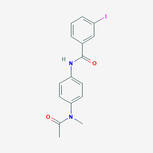 molecular formula C16H15IN2O2 B324844 N-{4-[acetyl(methyl)amino]phenyl}-3-iodobenzamide 